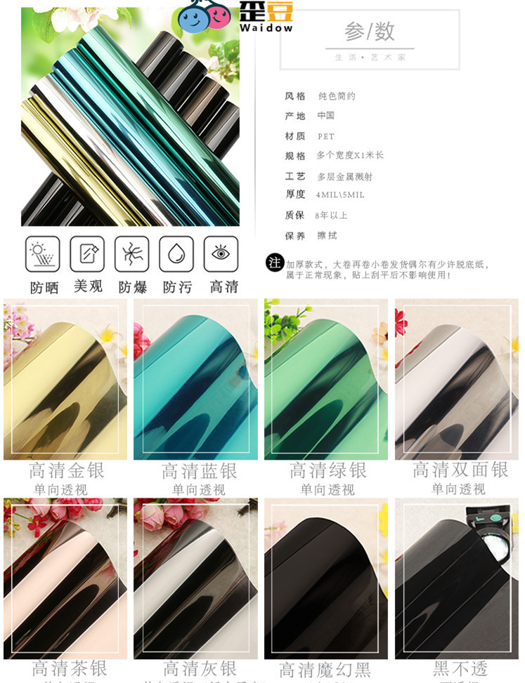 单向透视隔热膜